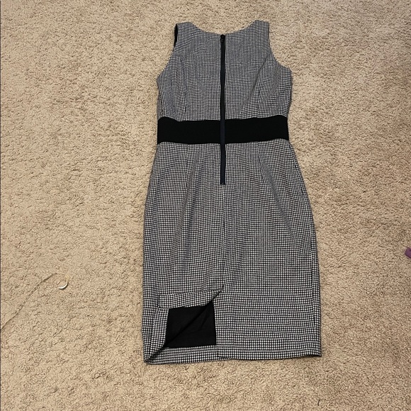 Pink Tartan herringbone pencil dress size 4 wool never worn - Picture 14 of 14